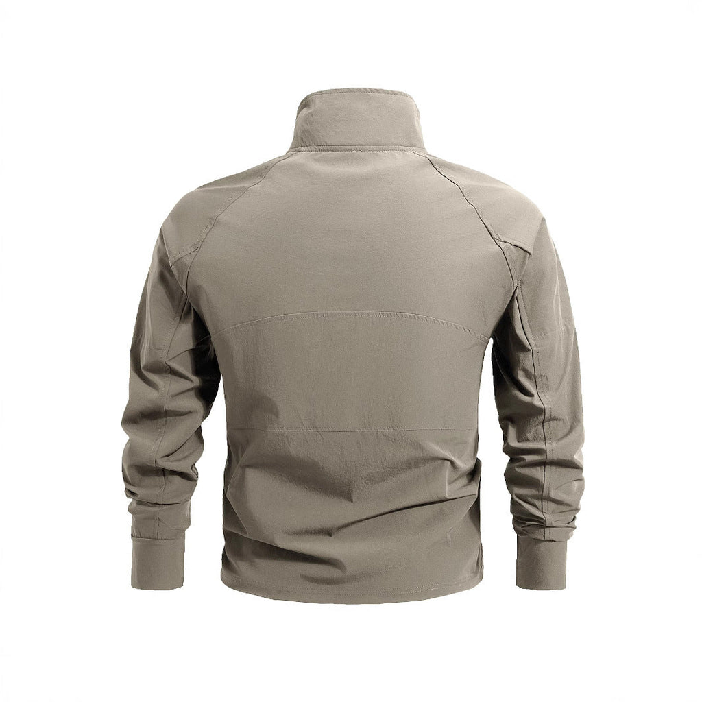 Pull-over tactique Halfzip pour hommes avec col montant, fermeture éclair cachée et poches sur les manches Echo Archiv