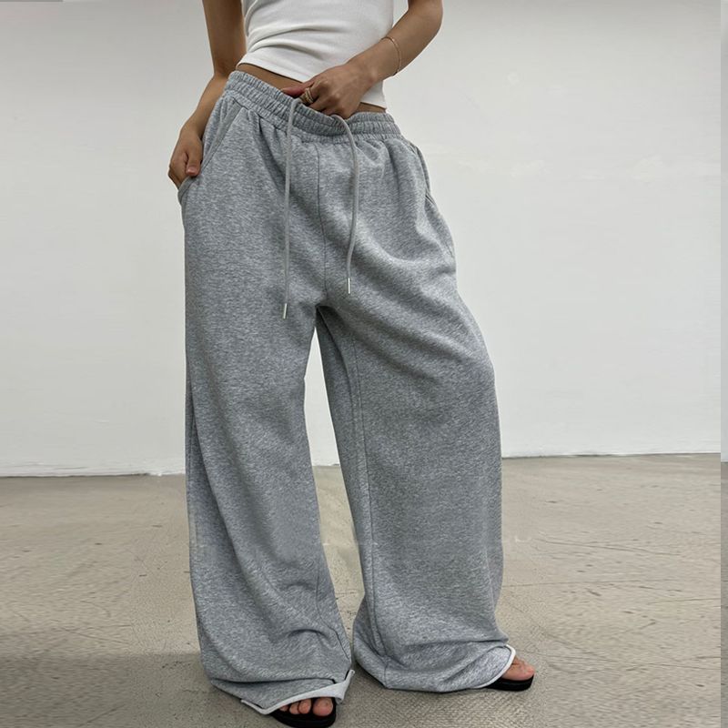Pantalon lounge large taille haute pour femmes avec taille froncée et cordon de serrage Echo Archiv