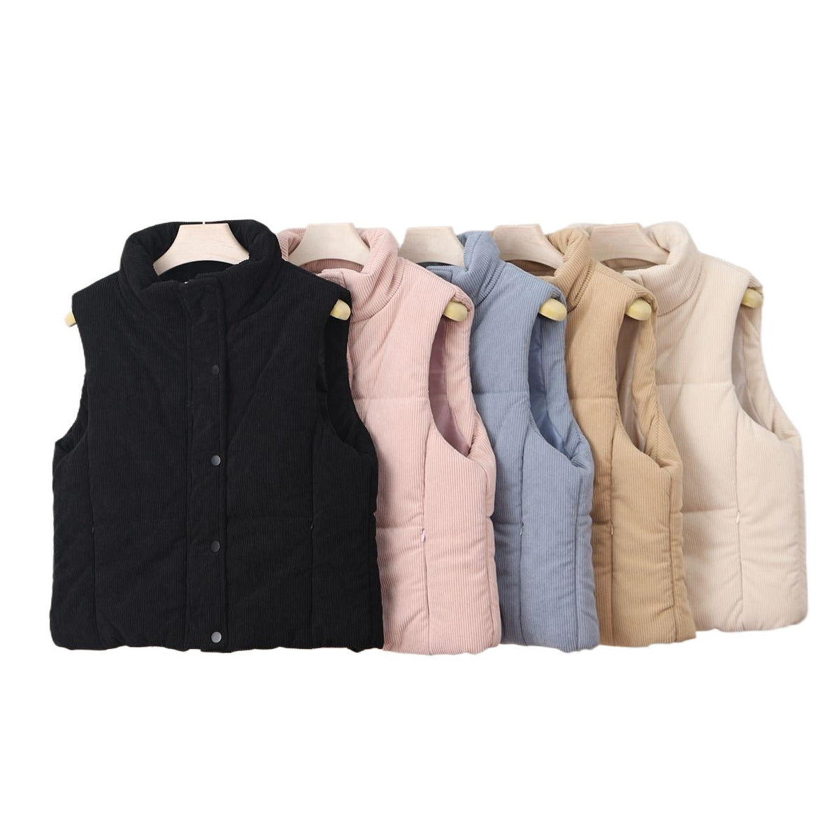 Gilet d'isolation à cordon pour femmes avec col montant et patte à pressions Echo Archiv