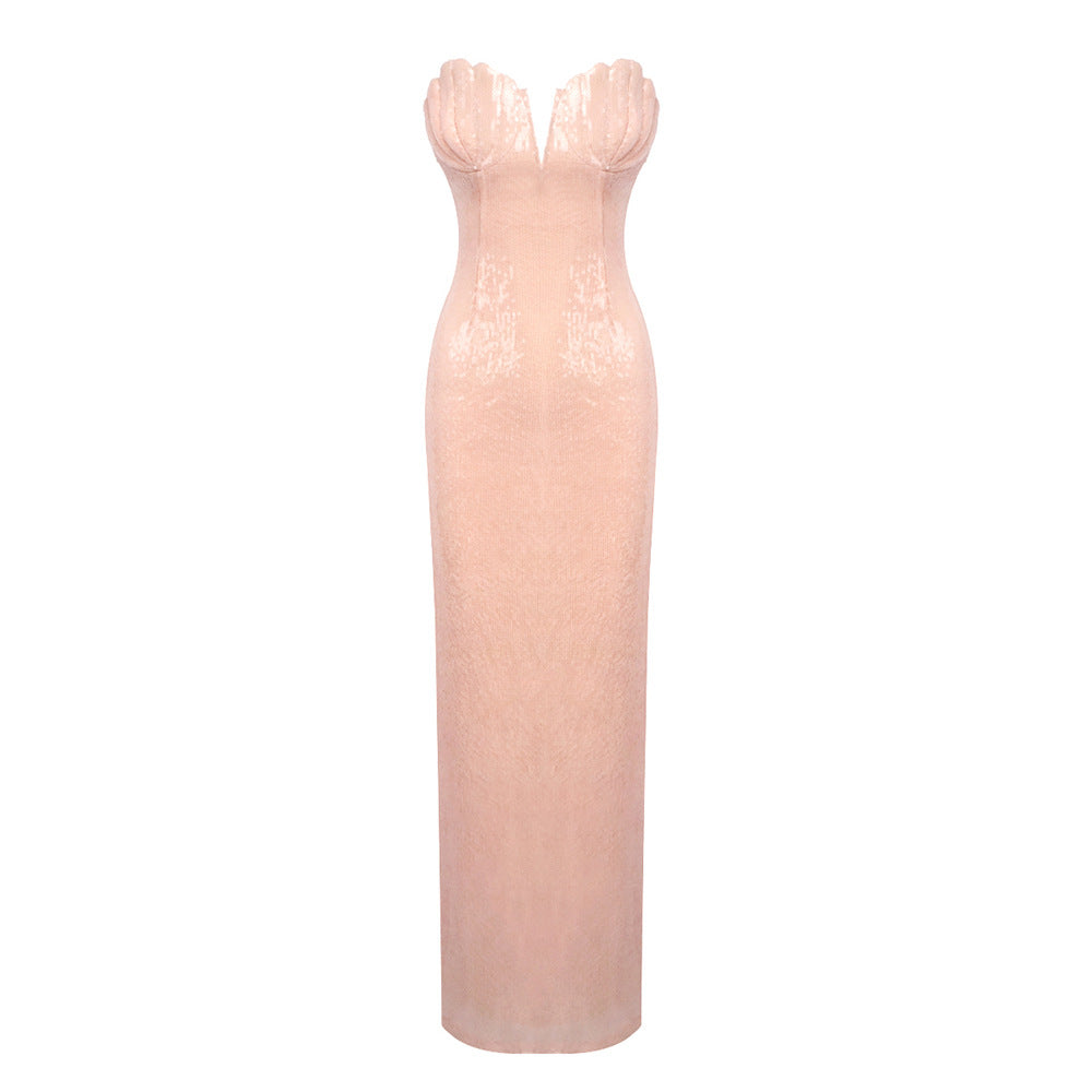 Robe de soirée ajustée pour femmes avec décolleté en cœur et détails élégants Heidi-Mode
