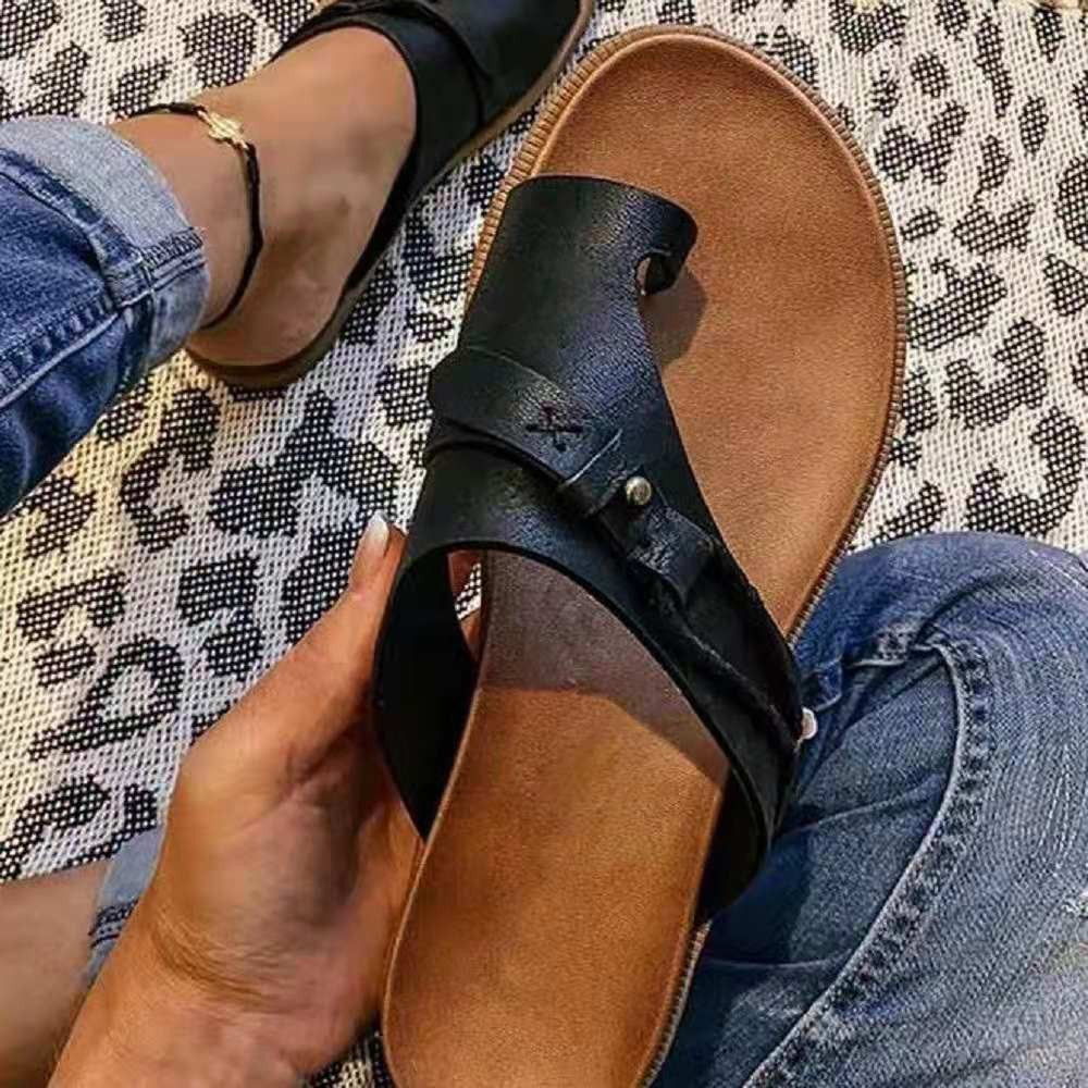 Sandales à brides confortables pour femmes avec design de bride ajustable et semelle anatomique R&B