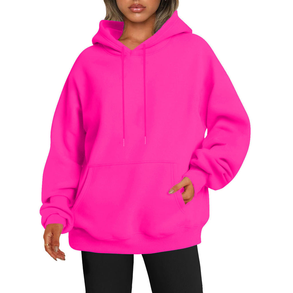 Robe à capuche oversized pour femmes avec poche kangourou, silhouette allongée et doux French-Terry Echo Archiv