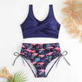 Ensemble de bikini taille haute pour femmes avec bretelles réglables R&B