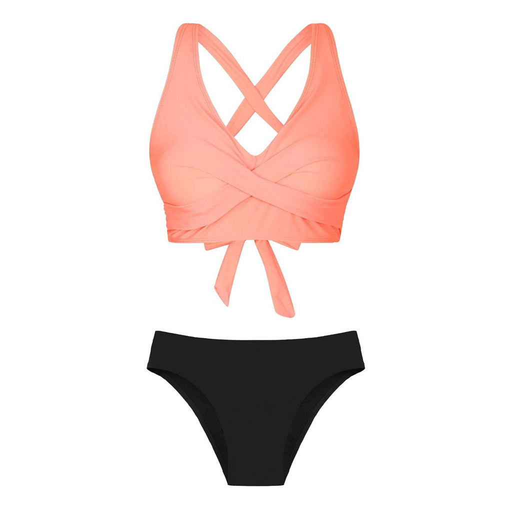 Maillot de bain deux pièces pour femmes avec design floral R&B