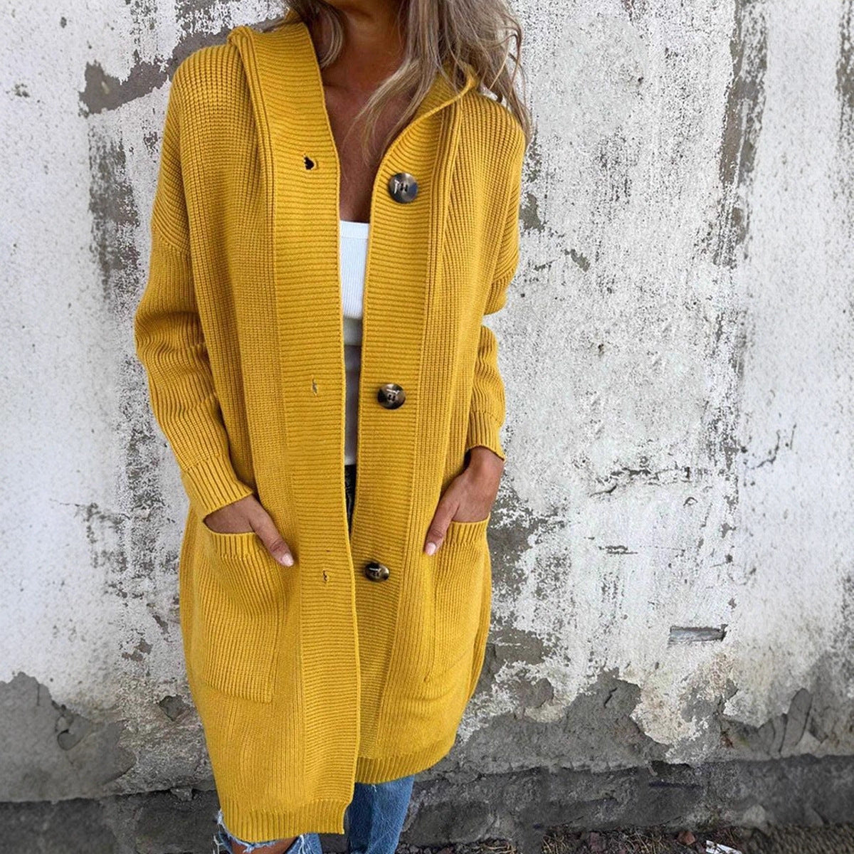 Manteau en Tricot Élégant pour Femmes