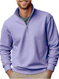 Sweat-shirt pour hommes à demi-zip avec col montant et doublure en polaire douce Echo Archiv