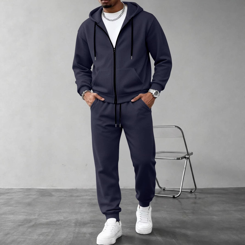 Ensemble de survêtement pour hommes en deux parties avec veste à capuche zippée et pantalon de jogging ajusté Echo Archiv