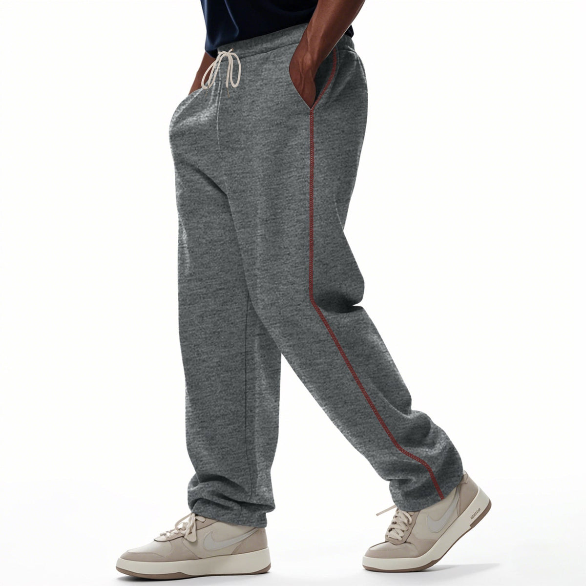 Pantalons de survêtement pour hommes nan à coupe décontractée avec couture décorative sur le côté, ceinture de confort élastique et poches profondes Echo Archiv