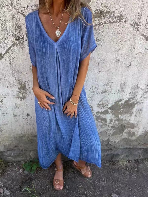 Amber | Robe midi élégante à décolleté en V