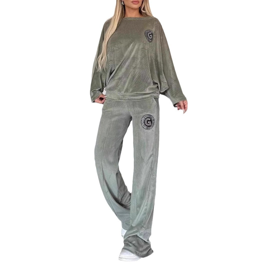 Ensemble de Loungewear Élegant en Velours Doux pour Femmes