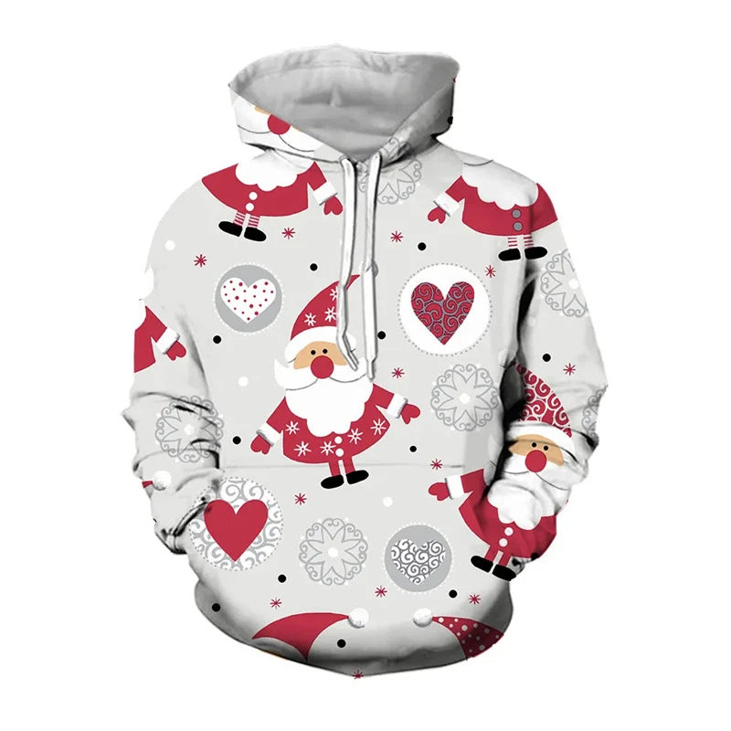 Sweat à capuche de Noël amusant pour femmes avec motif festif Echoarchiv