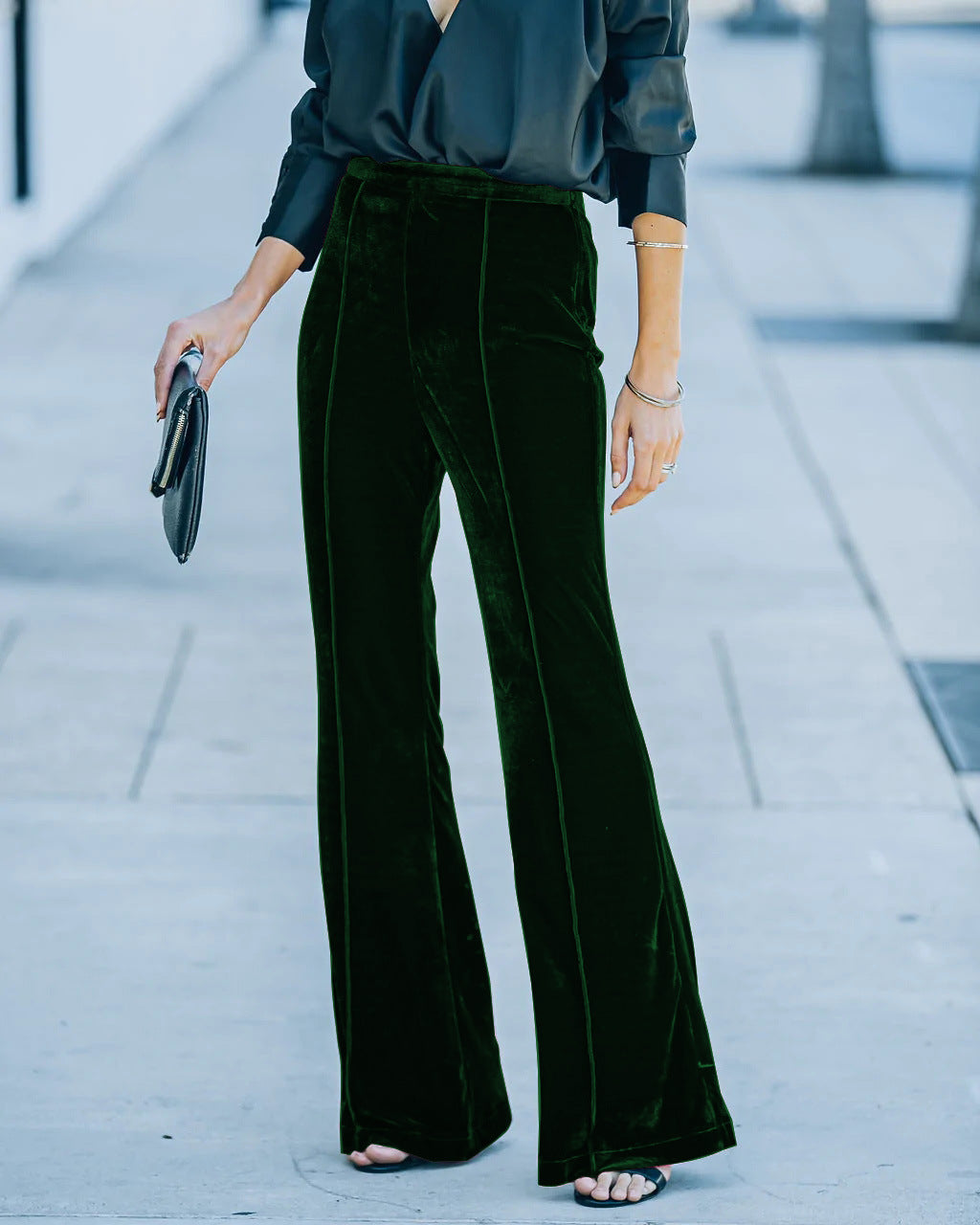 Pantalon Velours Élégant et Doux pour Femmes
