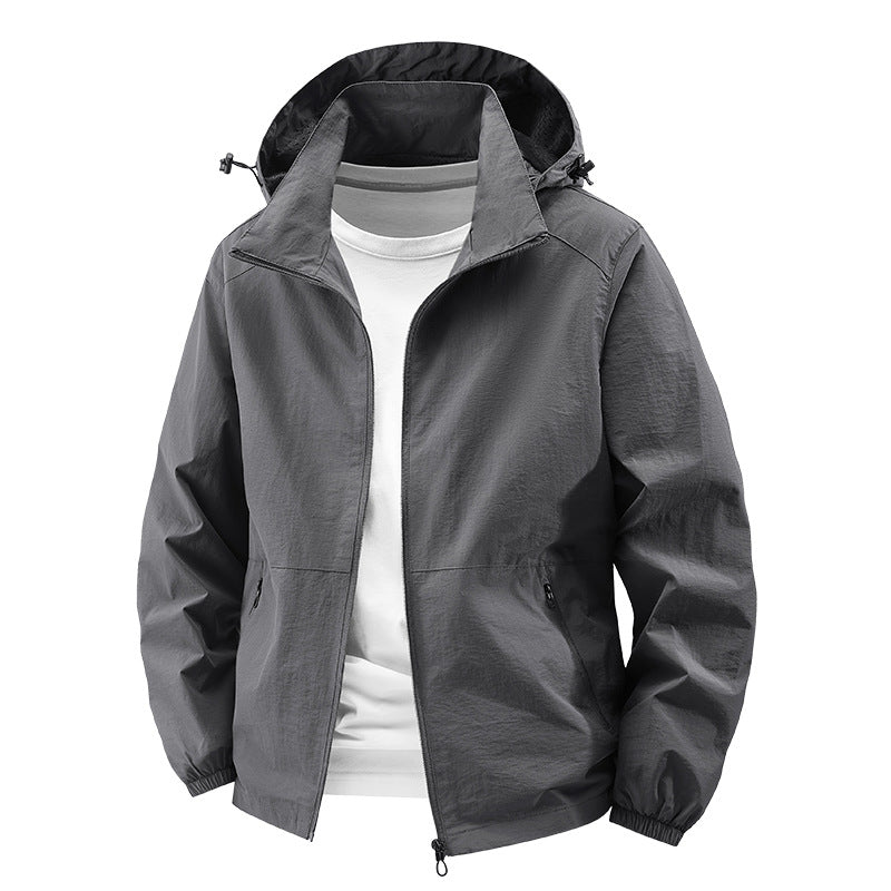 Veste à capuche Softshell pour hommes, packable et coupe-vent, avec capuche réglable Echo Archiv