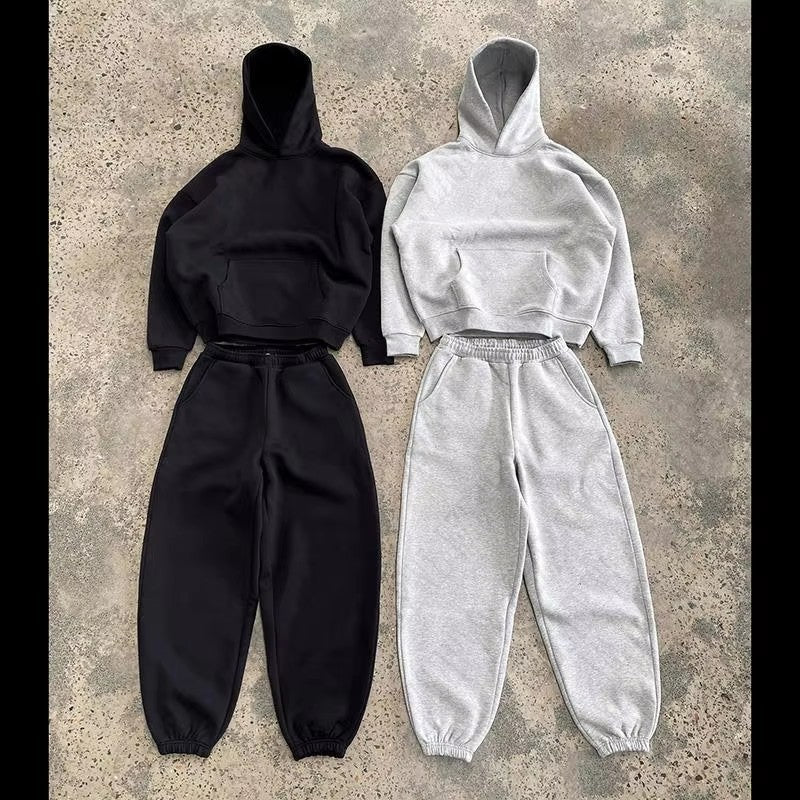 Homme nan urbaner Boxy-Hoodie avec corps raccourci, épaule tombante et doublure en molleton doux Echo Archiv