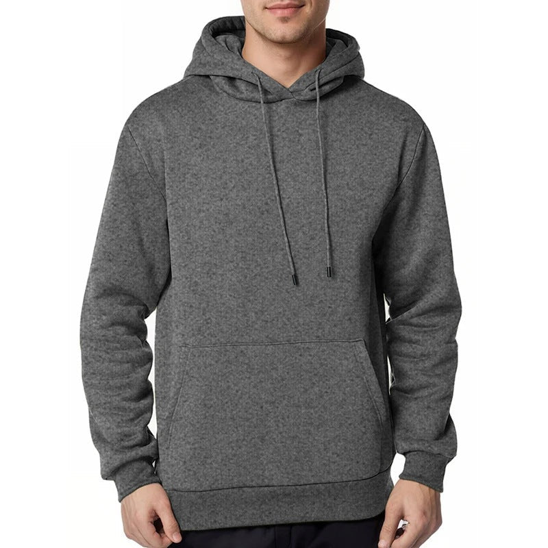 Homme nan sweat à capuche minimaliste avec doublure en polaire douce et poche kangourou Echo Archiv