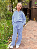 Ensemble de jogging à capuche en velours pour femmes avec fermeture éclair intégrale, ceinture élastique à cordon et jambe droite