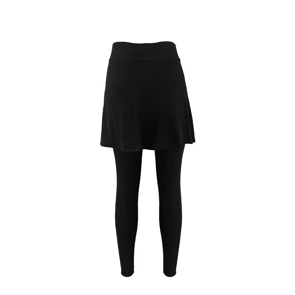 Leggings Taille Haute pour Femmes avec Superposition de Jupe Echoarchiv