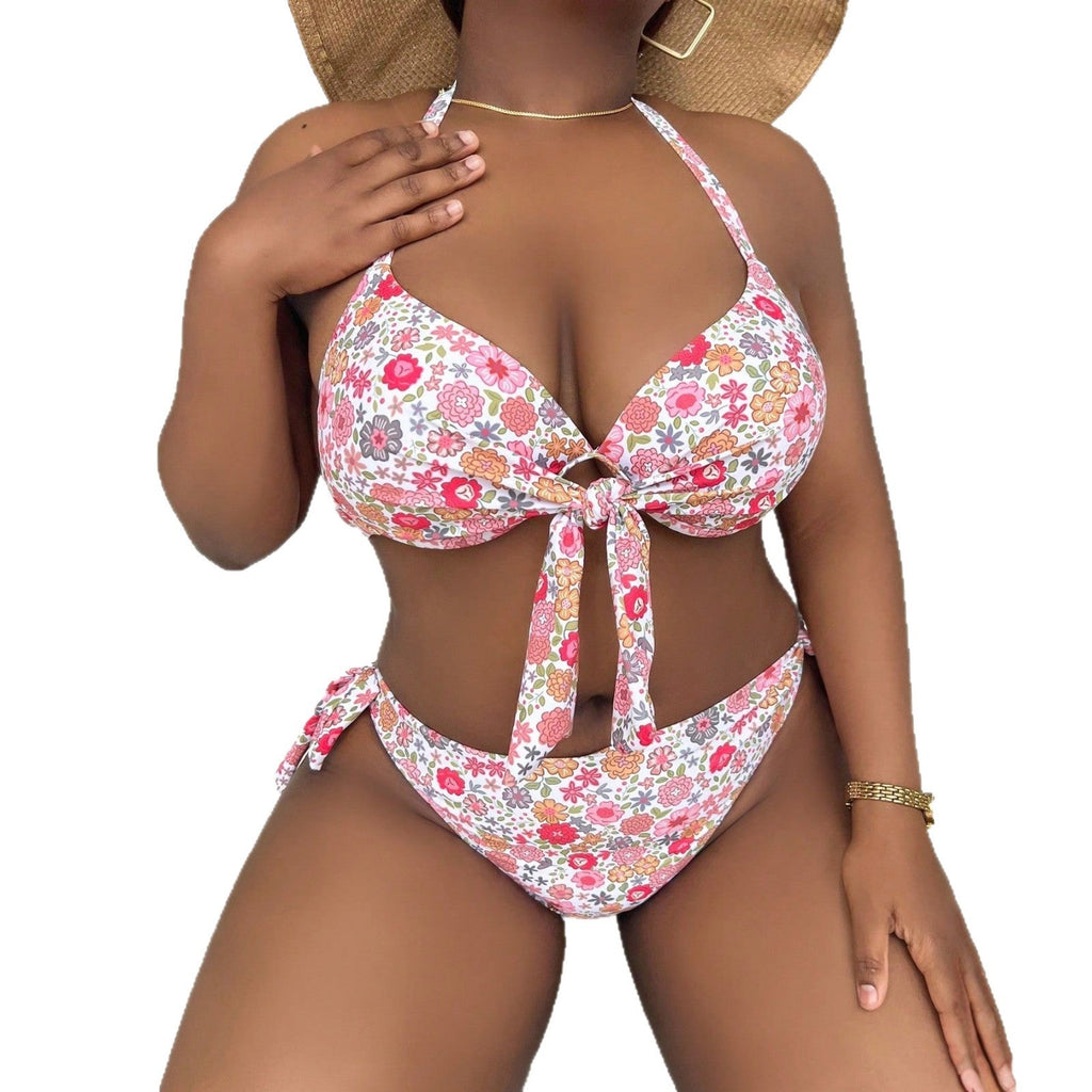Bikini triangle pour femmes avec design floral et lien ludique Echo Archiv