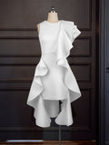 Robe femme avec design de volants asymétriques R&B