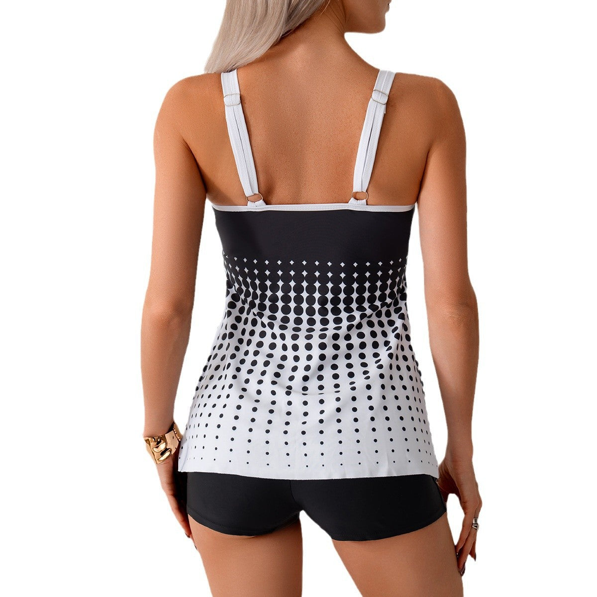 Ensemble de tankini pour femmes avec coupe sportive et motif à pois élégant Echo Archiv