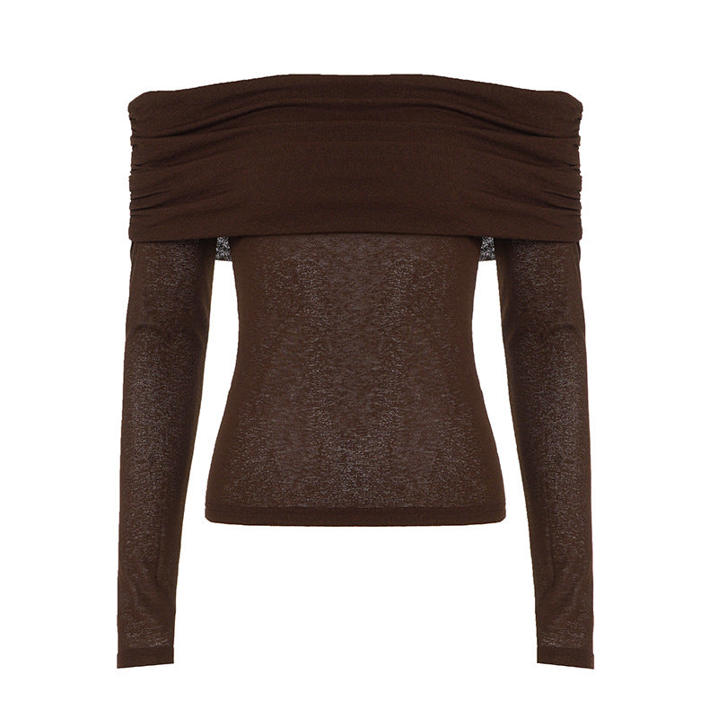 Top sans manches en tricot fin pour femmes avec col roulé froncé et coupe cintrée Echo Archiv
