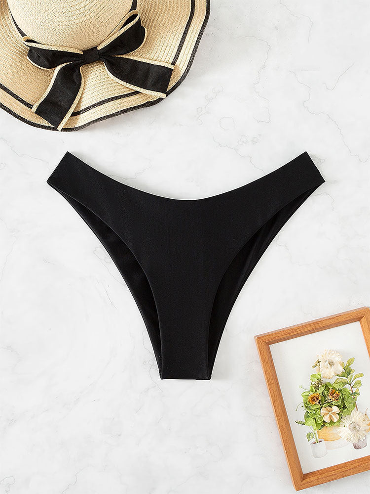 Bas de bikini taille haute R&B pour femmes