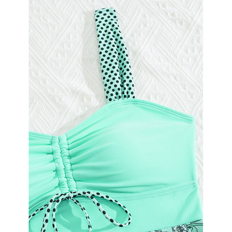 Tankini femme avec des détails de volants à la mode R&B