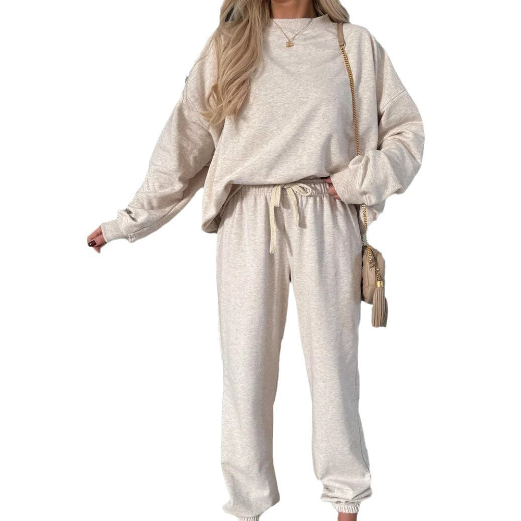 Ensemble lounge doux pour femmes en mélange de coton avec cordon de serrage et poignets élastiques Echo Archive