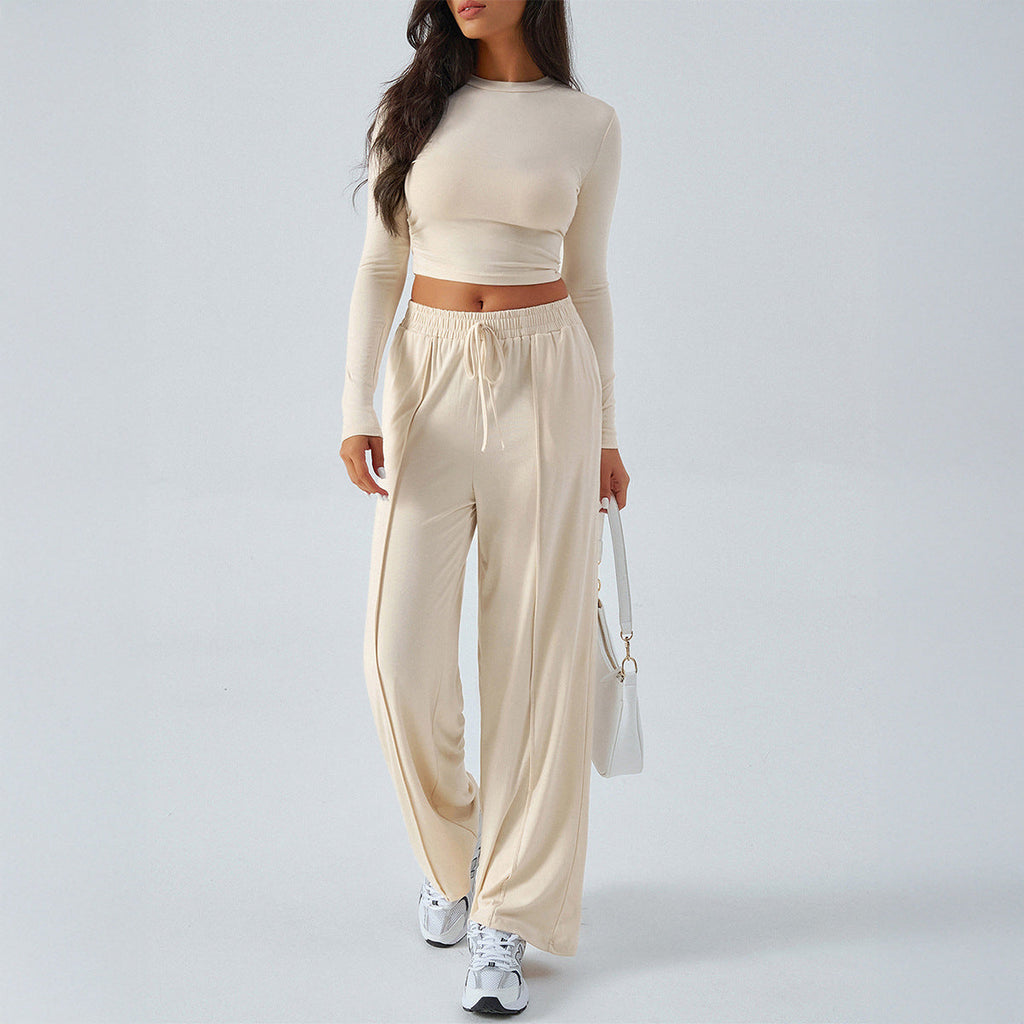 Pantalon lounge large pour femmes avec taille élastique et qualité jersey fluide Echo Archiv