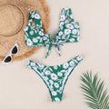 Ensemble de bikini pour femmes avec design à nouer à la mode et motif floral Echo Archiv