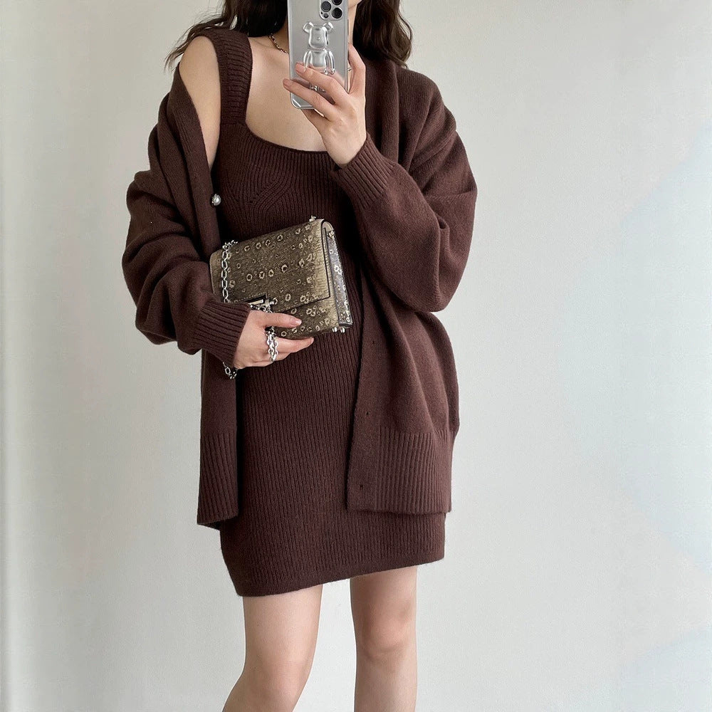 Robe en tricot pour femmes avec cardigan ouvert Echo Archiv