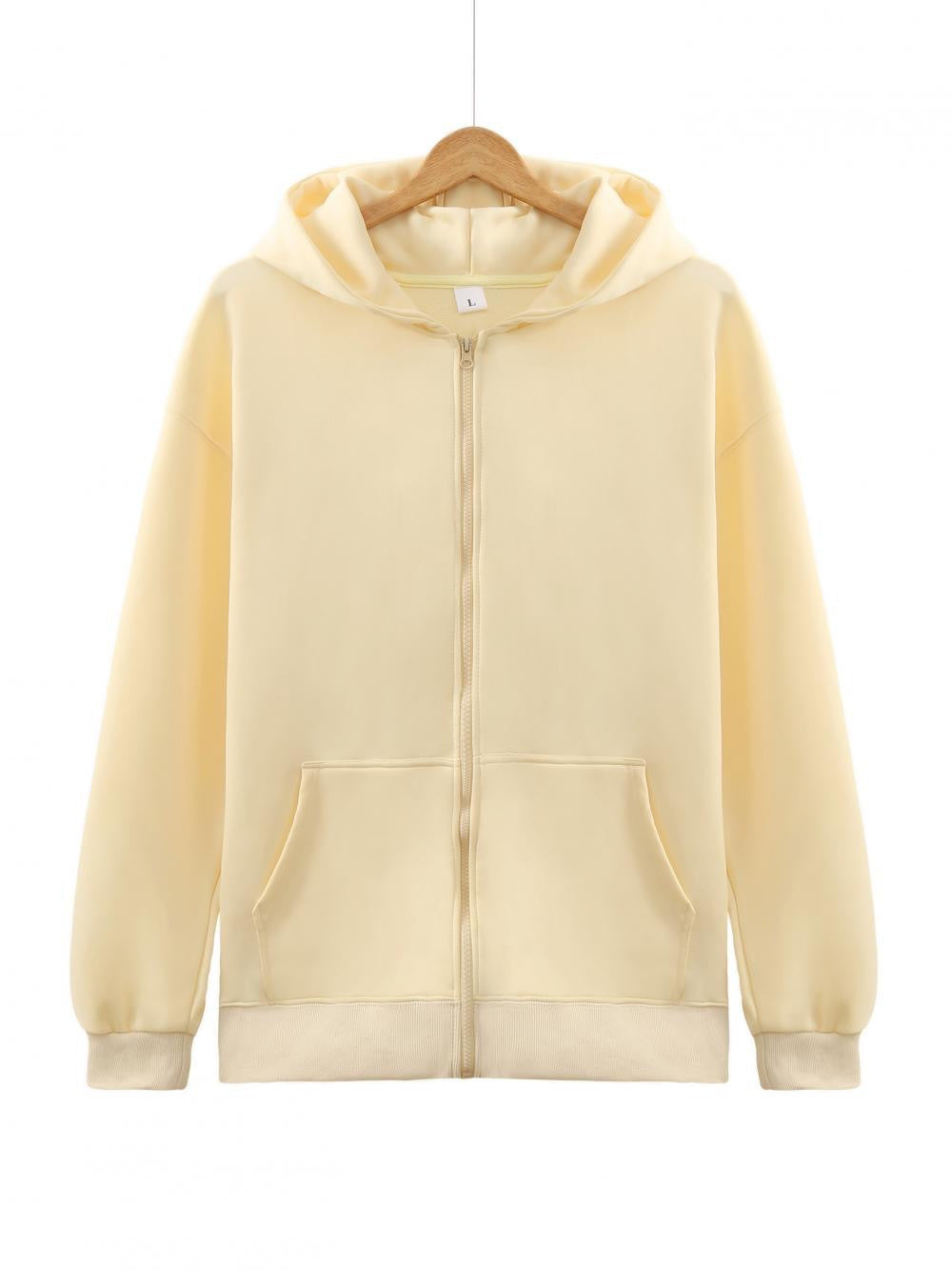 Hoodie unisexe nan léger avec fermeture éclair, en French-Terry gratté à l'intérieur, coutures plates et poches kangourou Echo Archiv