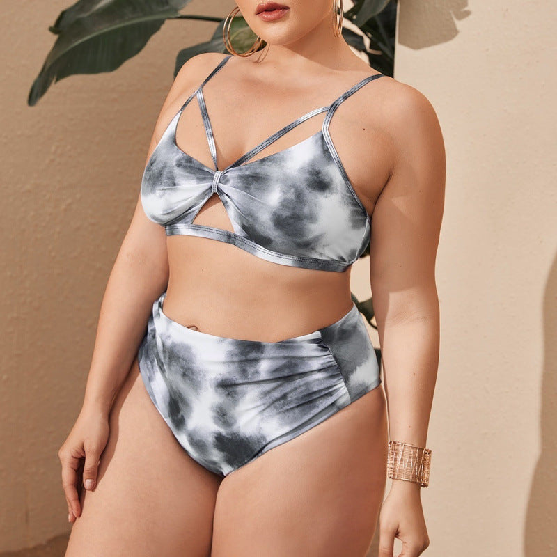 Bikini femme taille haute avec design cut-out à la mode R&B