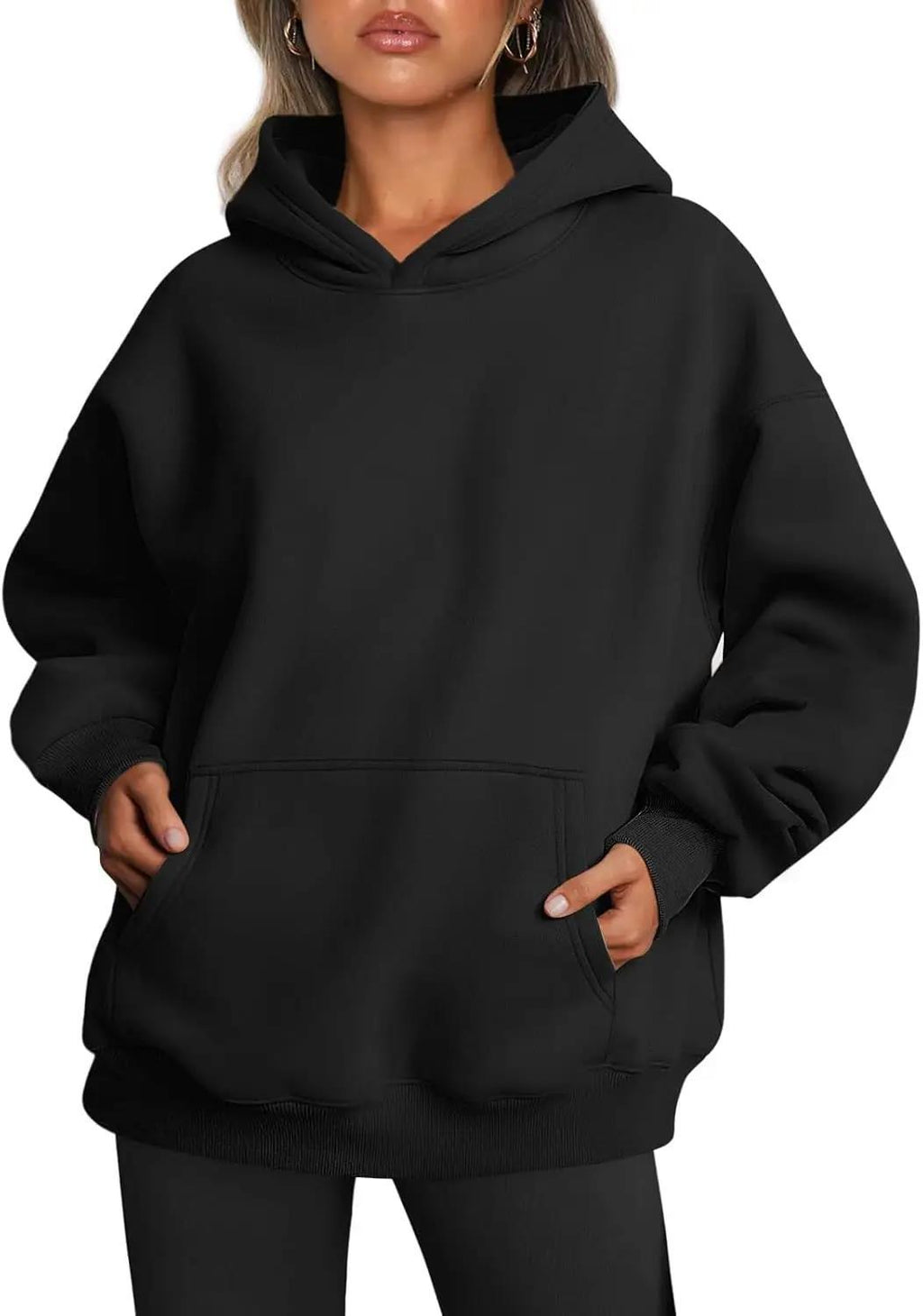 Sweat à capuche oversized pour femmes avec silhouette allongée et poche kangourou Echo Archiv