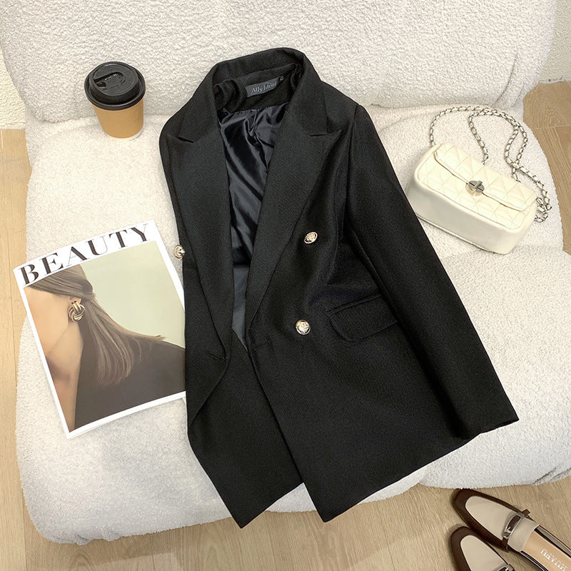 Blazer Élégant à Double Boutonnage pour Femmes
