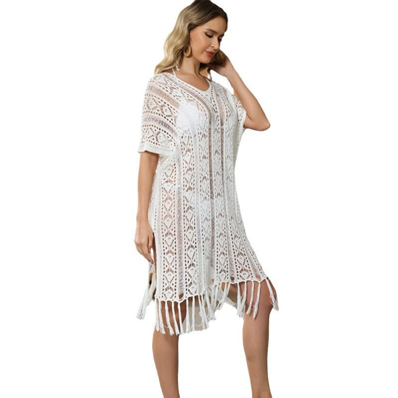 Robe de plage élégante en crochet pour femmes R&B