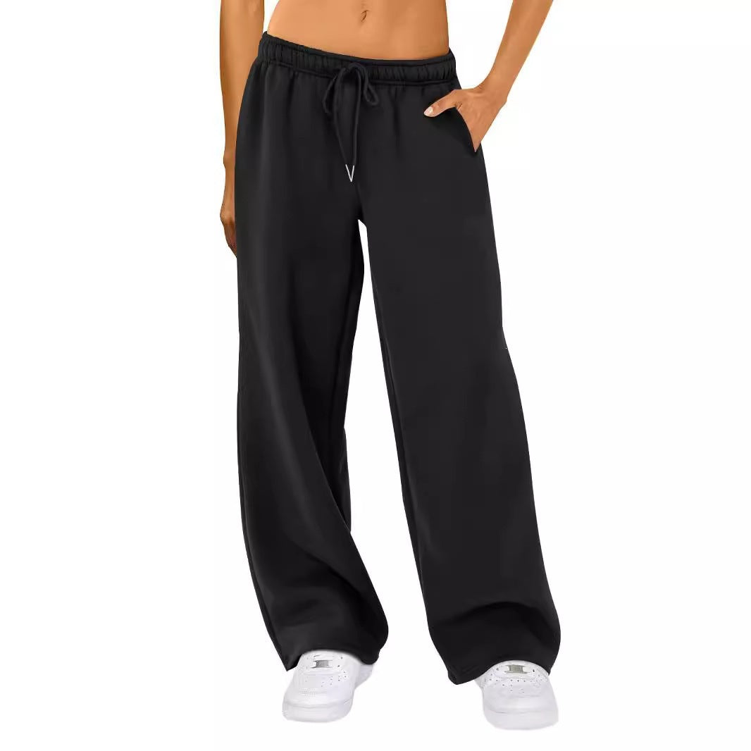 Pantalon de lounge large pour femmes avec taille confortable, cordon élastique et poches latérales Echo Archiv
