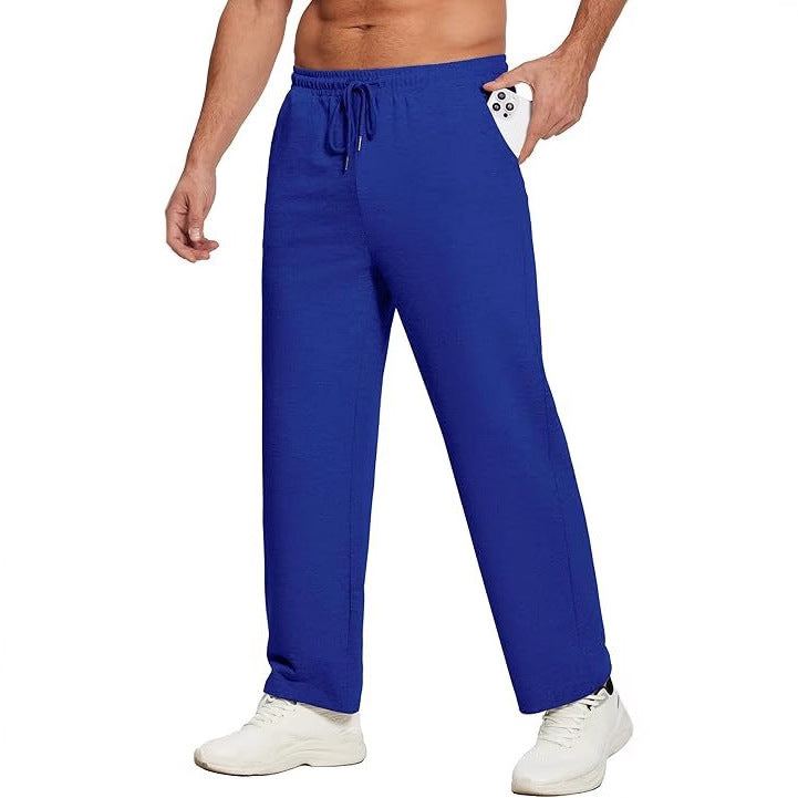 Pantalon de lounge pour homme à coupe décontractée en jersey doux avec cordon de serrage, taille élastique et jambe droite Echo Archiv