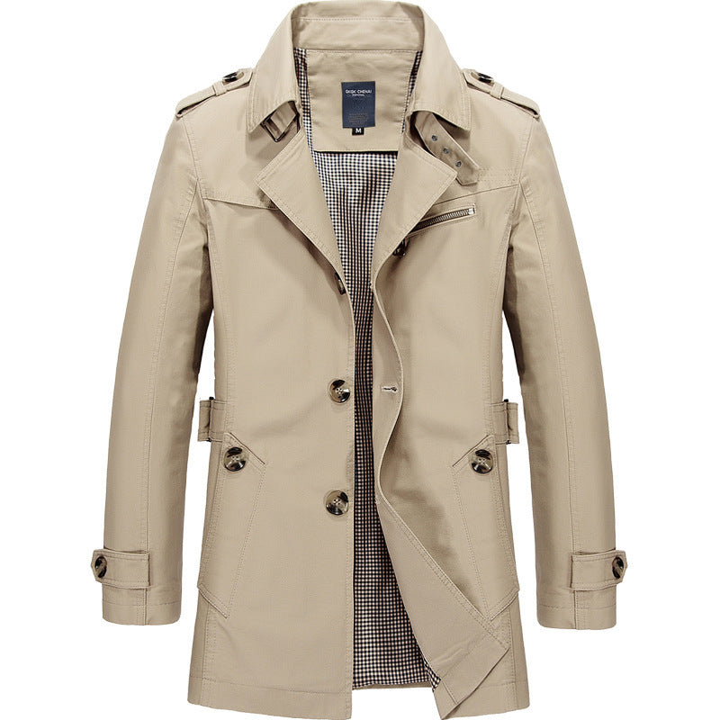 Veste blazer en coton décontractée pour hommes avec patte de boutonnage, poches plaquées et doublure rayée Echo Archiv