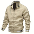 Veste bomber légère pour hommes avec col montant et bandes contrastées Echo Archiv