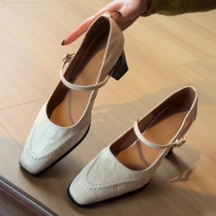 Pompes Slingback élégantes pour femmes avec un bout pointu et une boucle à la mode R&B