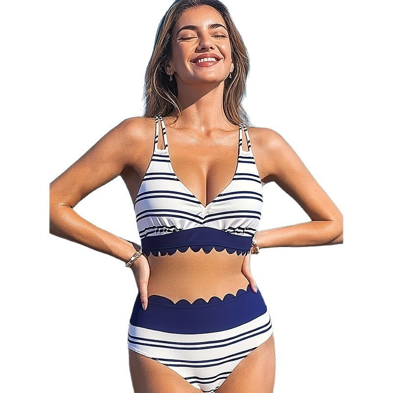 Ensemble de bikini taille haute pour femmes avec coupe élégante R&B