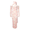Robe femme ajustée avec manches asymétriques et drapé élégant - Heidi-Mode