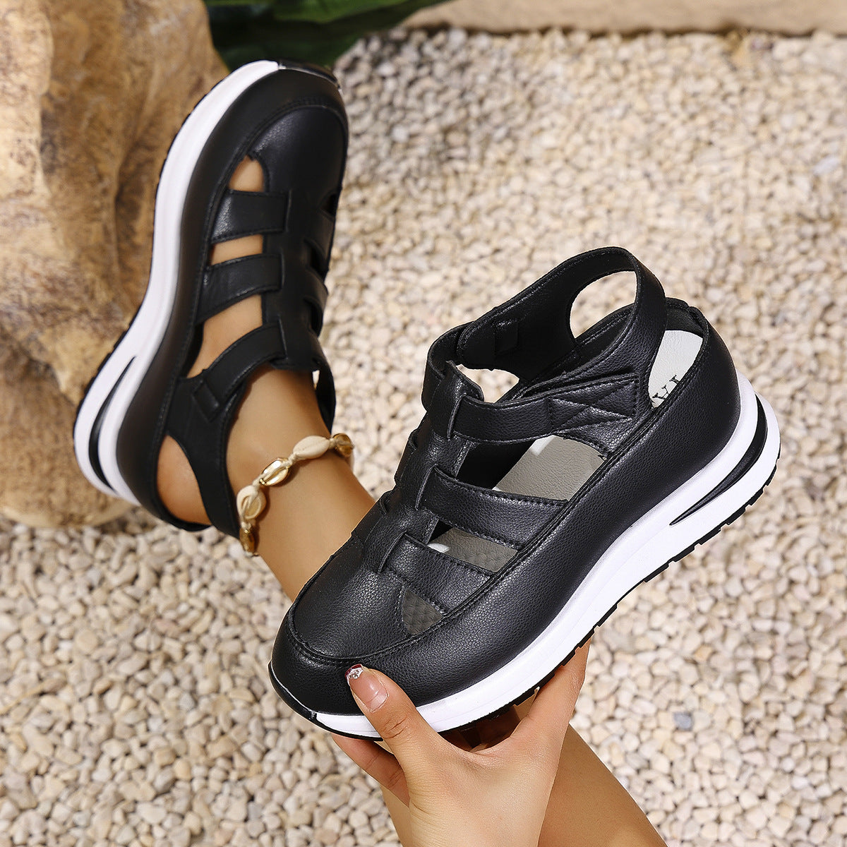 Sandales Sportives pour Femmes avec Structure en Maille Respirante et Semelle Antidérapante R&B