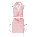 Ensemble Top Court et Mini-Jupe Femme R&B