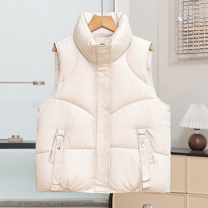 Gilet matelassé pour femmes avec col montant et boucles décoratives Echo Archiv