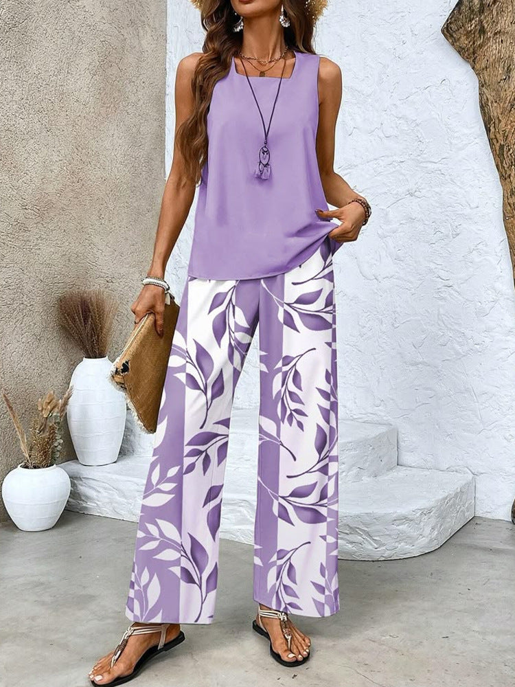 Ensemble décontracté pour femmes avec coupe ample et design floral R&B