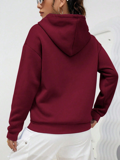 Robe à capuche oversized pour femmes avec poche kangourou, silhouette allongée et doux French-Terry Echo Archiv