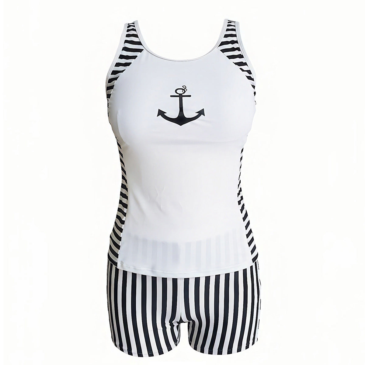 T-shirt de sport pour femmes taille haute au design maritime R&B