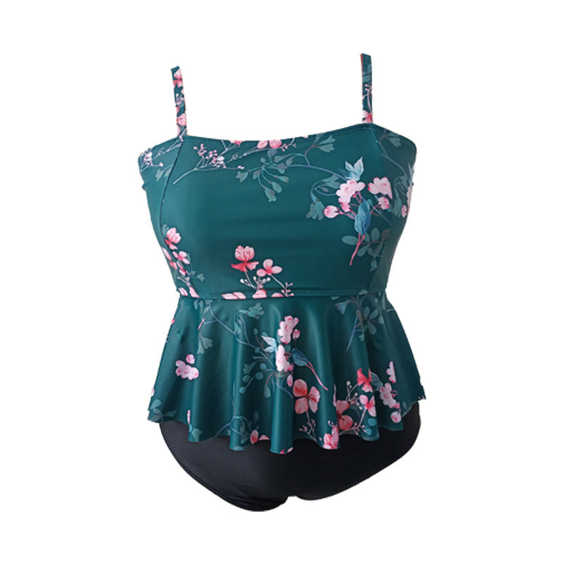 Tankini femme avec jupe flottante et design floral R&B